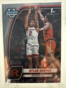 Tarjeta de novato 2024-25 Bowman University cromada DYLAN HARPER Rutgers primera - Imagen 1 de 1