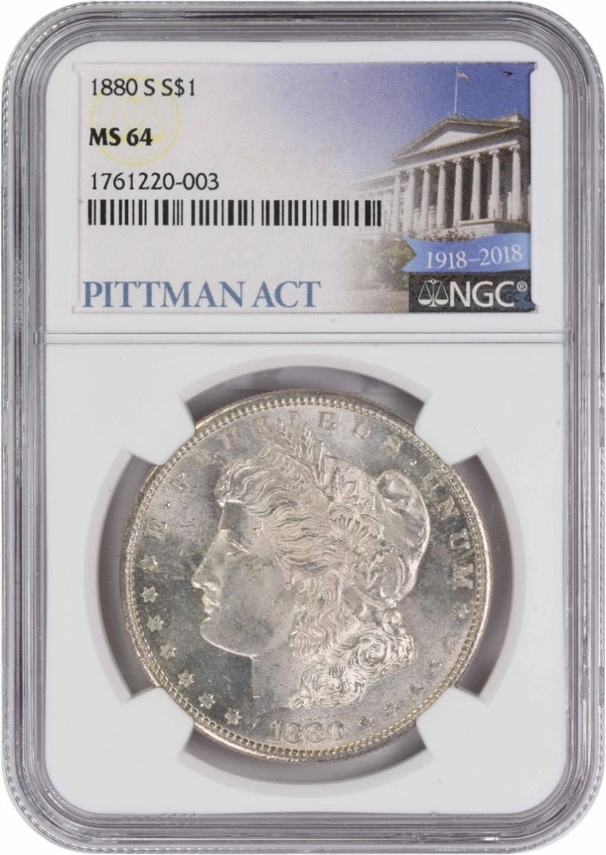 1880-S Morgan Silver Dollar MS64 NGC - Image 1 of 2