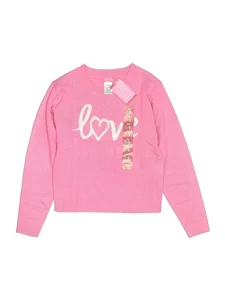 Zunie Girls Pink Pullover Sweater 8 - Picture 1 of 2