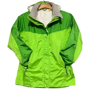 Marmot Kids Size L Green Hooded Nylon PreCip Rain Jacket Wind Breaker - Picture 1 of 8