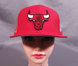 Chicago Bulls NBA New Era 59Fifty Fitted Hat 7 5/8 Embroidered Bull Logo Cap - Picture 1 of 11