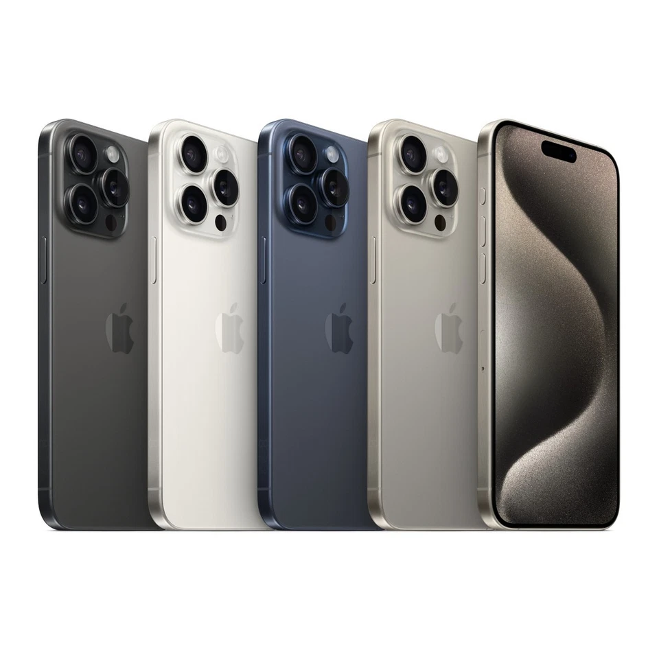 Apple iPhone 15 Pro Max 1TB Natural Blue White Black (Unlocked) eSIM - Open BOX