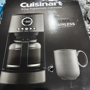 Cuisinart 12 Cup Coffeemaker, Stainless Steel, Programmable, Auto ON/OFF, Black - Picture 1 of 1