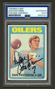 Dan Pastorini Signed 1972 Topps Rookie Card #156 (PSA) Houston Oilers Auto RC - Picture 1 of 2