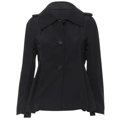 Gabardina corta Marni Box Dart para mujer negra talla 36 Foto 1 de 4