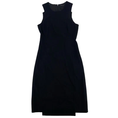 Теория женщин размер 4 черный шерсти карандаш без рукавов классический маленький черный платье - Изображение 1 из 4