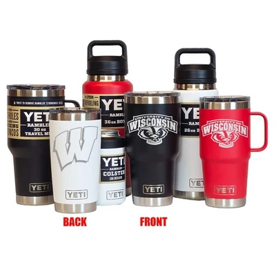 Wisconsin Badgers YETI Laser Engraved Tumblers, Mugs, Can Colsters and Bottles - Image 1 of 3