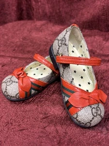 Authentic Gucci Euro Infant Size 20 (USA Infant Size 4) Ballet Flats- 649033 - Picture 1 of 5