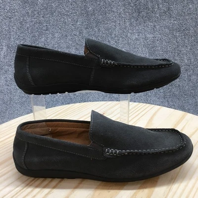 Zapatos Alfani Para Hombres 10 M Cebo Mocasín Gris Cuero Sin Cordones Informales Cómodos Pisos Foto 1 de 4