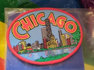 Vintage c 1980s In Pkg CASH'S WOVEN PATCH CHICAGO SKYLINE Illinois Patch 521L - Picture 1 of 4