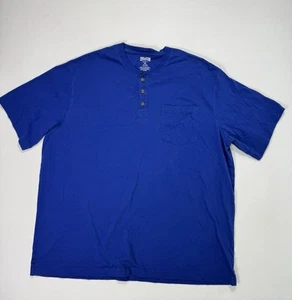 Camisa Duluth Trading Para Hombres 3XL Azul Manga Corta Relajada Cola Larga T Henley Trabajo - Imagen 1 de 8