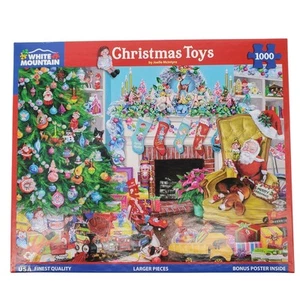 White Mountain Christmas Toys #1610 1000 Piece Puzzle Pre-Owned - Picture 1 of 5