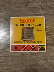 Vintage 3M Scotch Drafting 240 Tape 1/2" Paper 60 Yards w/ Cutter Boxed - Picture 1 of 4