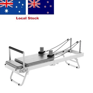 Foldable Pilates Reformer Workout Studio Quality Exercise Yoga resistance NZ - Foto 1 di 7