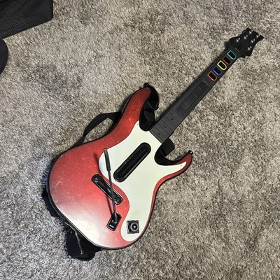 Guitar Hero 5 Band Hero PS3 Wireless Guitar W/Strap Red/White/Black / Tested - Image 1 of 4