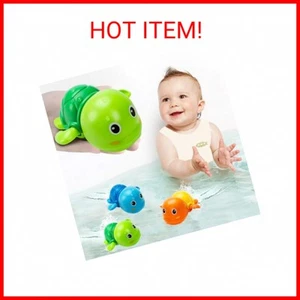 Bath Toys, Cute Swimming Turtle Baby Bath Toys for Toddler 1-3, Water Pool Float - Picture 1 of 2