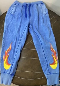 Pantalones de chándal Nike Flame Swoosh Logo Jogger Talla pequeña Azul Taper - Imagen 1 de 7