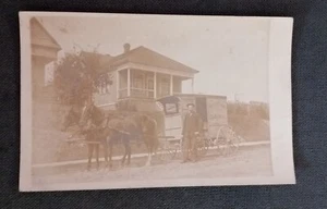 Rppc Valley Farm Dairy Van Horses Washington ? Postcard - Picture 1 of 2