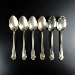 6x BSF Kaffeelöffel 800er Silber graviert Jugendstil Art Nouveau Silver Spoons + - Bild 1 von 4