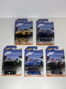 HOT WHEELS 2023 FORZA Porsche, BMW, Jaguar, Bugatti, Alfa Set of 5 IN HAND - Picture 1 of 3