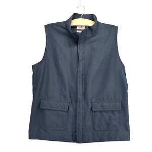 Ashworth Weather Systems Full Zip Vest Size L Blue Nylon Lining Front Pockets - Picture 1 of 12