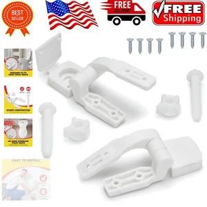 Innovative White Plastic Toilet Seat Hinge Replacement – Simple Installation - Picture 1 of 11