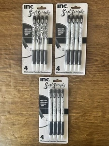 Inc Soft Scripts HB #2 Refillable Mechanical Pencils 0.7 mm Lead 4 Pack Lot Of 3 - Picture 1 of 2