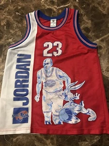 Vintage 1996 Space Jam Michael Jordan Bugs Bunny Basketball Jersey Kids Medium - Picture 1 of 3