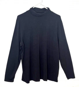 Camiseta/cuello alto manga larga Jones NY usada en excelente estado para mujer. Negro. Talla grande 1X - Imagen 1 de 4