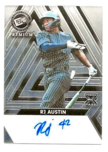 2024 Presseausweis Premium RJ Austin Prismatic Silver Auto XRC #BA-RJA 74/199 - Bild 1 von 2