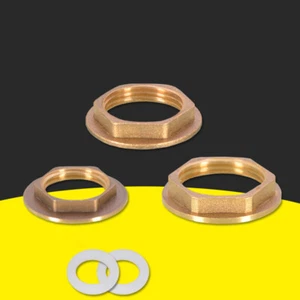5 Pcs BSP Standard Female Thread Hex Brass Female Locknut  1/2"  3/4"  1" - Picture 1 of 8
