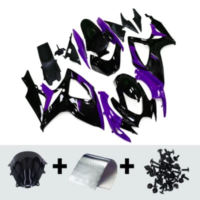 Kit de carenado negro púrpura para carrocería Suzuki GSXR600 GSXR750 2006 2007 K6 06 07 Foto 1 de 4
