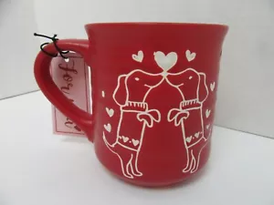 Sheffield Home Dachshund Dog Valentines Mug Red Hearts Love Pupppy Wiener - Picture 1 of 3