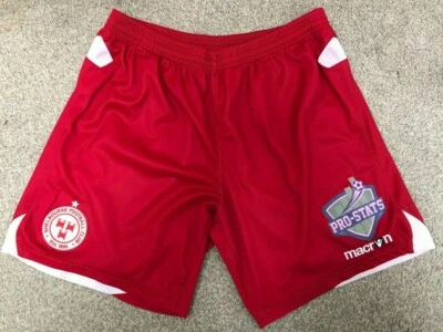 Macron Shelbourne FC Player Issued Match Worn 2016-2017 Home Red Shorts Size M  - Imagen 1 de 3