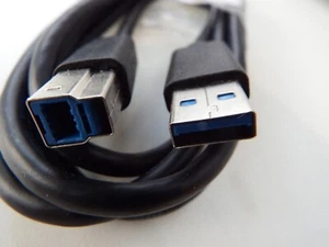 Dell USB 3.0 A Male to B Male PN81N Data/Monitor Cable/Lead 1.8m 6ft Black NEW - Picture 1 of 5