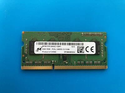 MICRON MT8KTF51264HZ-1G9P1 4GB 1Rx8 PC3L-14900 1866MHz 1.35V LAPTOP RAM DDR3L - Image 1 of 2