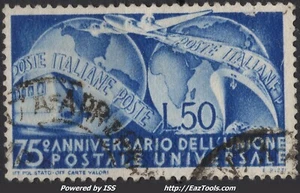 ITALIE 75 ANS DE L'UPU N° 538 AVEC OBLITERATION - Picture 1 of 1