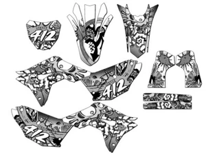 2019-2020 CRF 450 R ZANY White Senge Graphics Kit Compatible with Honda - Picture 1 of 10