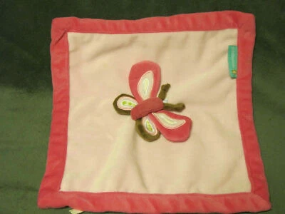 Manta de seguridad Tiddliwinks frambuesa jardín Lovey rosa mariposa 12" Foto 1 de 4