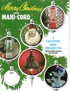 MERRY CHRISTMAS FROM MAXI-CORD 5 Projects Macrame' Pattern Leaflet - Picture 1 of 1