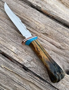 LEROY REMER BUCK 119 WILDEBEEST COPPER GUARD W/TURQUOISE TRIM KNIFE KNIVES #9 - Picture 1 of 10