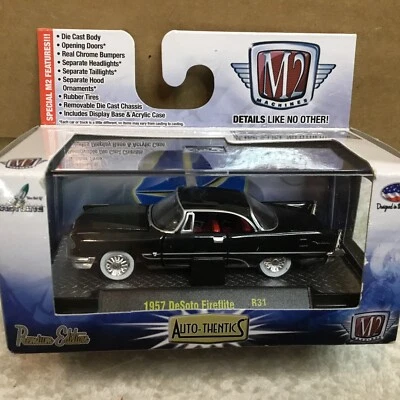 M2 Machines 57 1957 DeSoto Fireflite Auto-Thentics Car R31 14-65 Black - Image 1 of 4