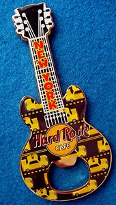 IMÁN DE GUITARRA ABRIDOR DE BOTELLAS COCHE TAXI CABINA AMARILLA CIUDAD NUEVA YORK Hard Rock Café - Imagen 1 de 1