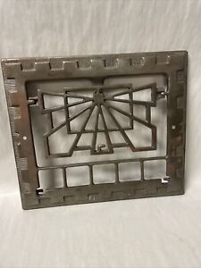 VINTAGE ART DECO ORNAMENTAL CAST IRON WALL VENT COVER / GRATE HINGED