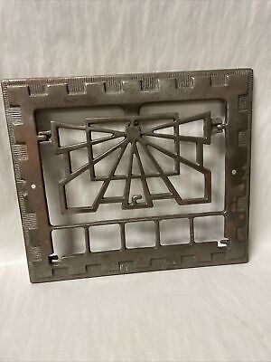 Vintage Art Deco Ornamental Cast Iron Wall Vent Cover / Grate Hinged • 321.81$