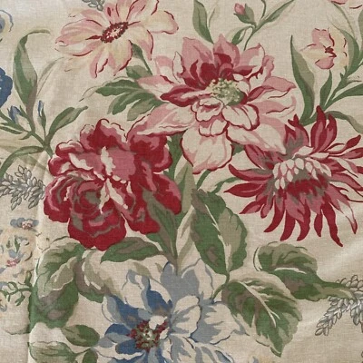 Capa de edredom Pottery Barn mistura de linho Marla floral completa/queen - Imagem 1 de 4