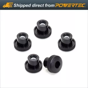 POWERTEC Woodworking Round Thread Thru Knob 5/16 inch -18 5PK (QNB3005) - Picture 1 of 8