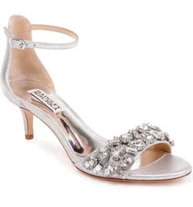 Badgley Mischka Z7812 * Lara silberne Sandale mit Kristallverzierung Größe 5,5 M - Bild 1 von 4