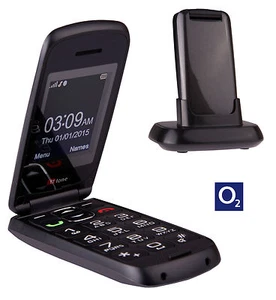 TTfone Star Big Button Senior Flip Mobile Phone Grey O2 (Bundle) Pay as you go - Picture 1 of 10