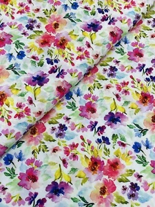 ✅ Bedrucktes Kleid Stoff Krepp super weich glatt Röcke Futterbluse seidig Touch - Bild 1 von 4